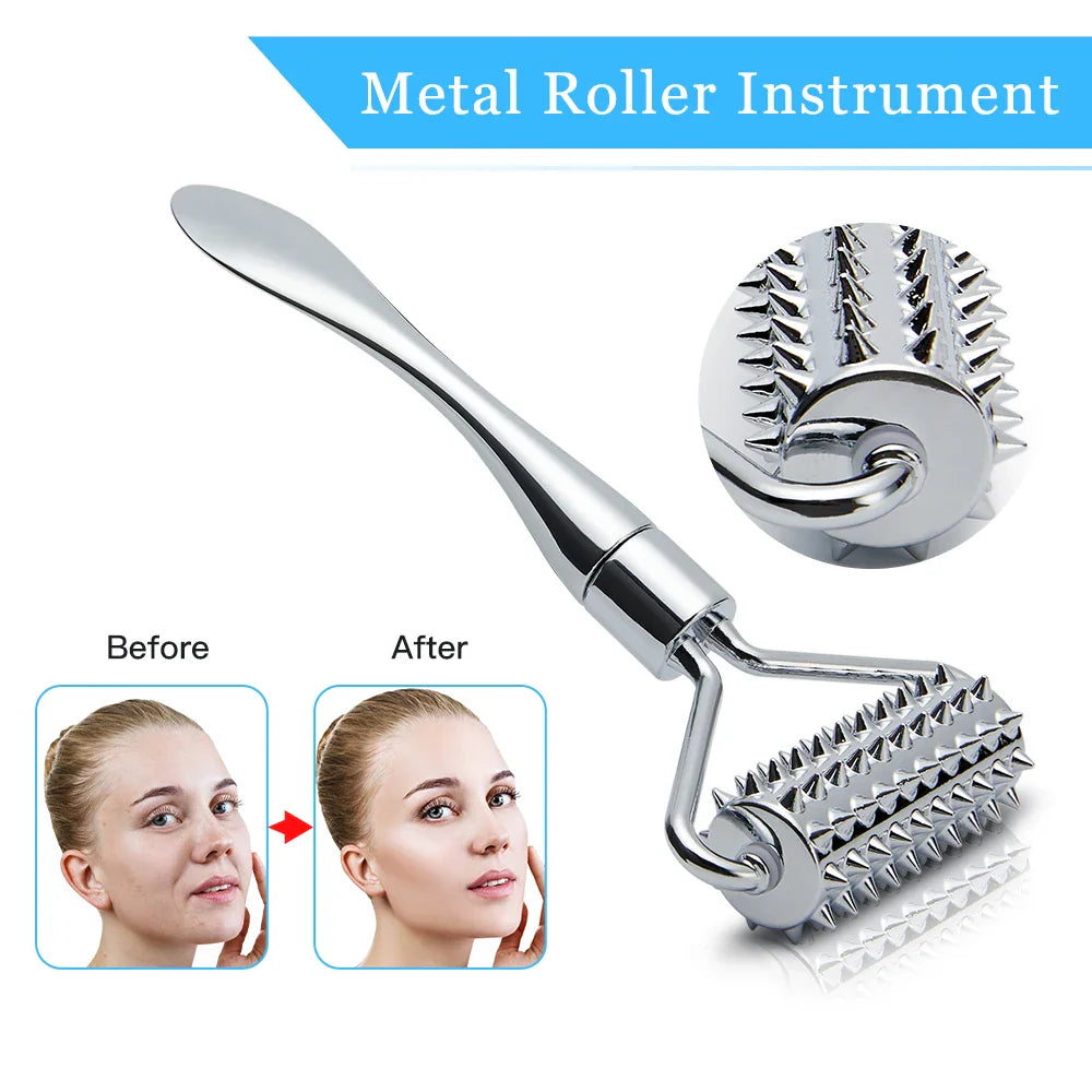 Povei Pointed Roller Spatula Facial Stone Roller Massager for Beauty Skin Care