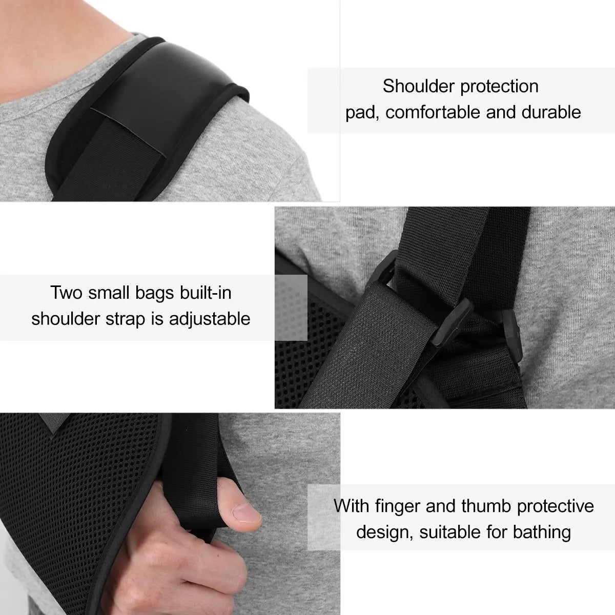 Povei Adjustable Arm Sling Shoulder Support Strap Fixator for Medical Care