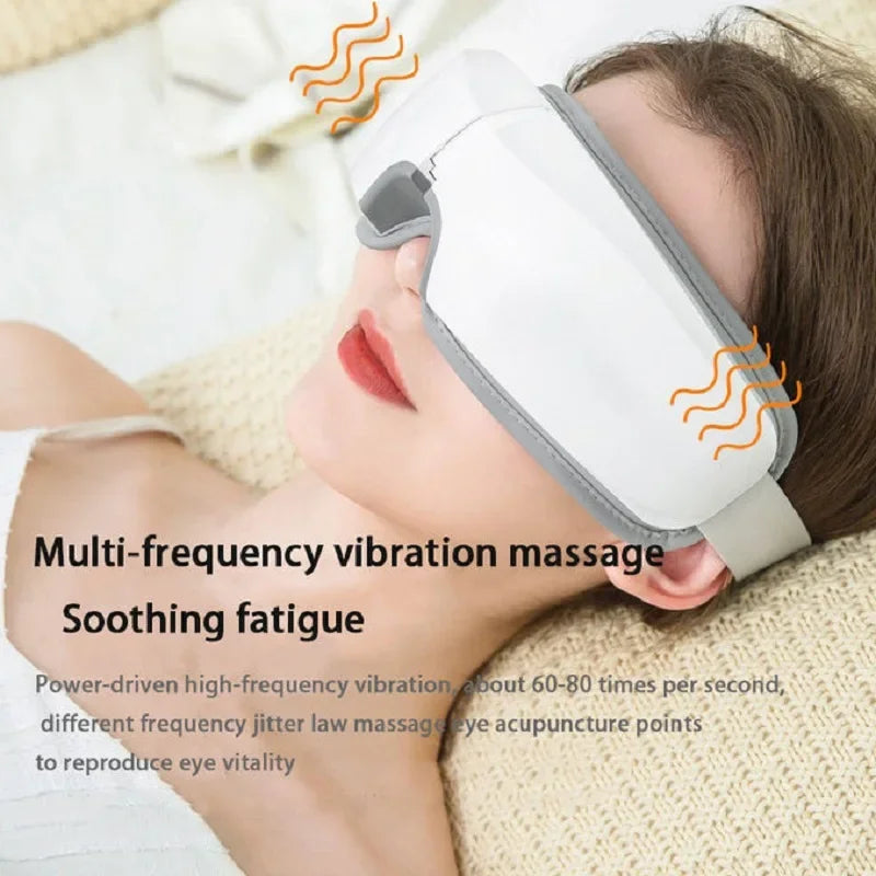 Povei 4D Smart Eye Massager with Hot Compress & Vibration for Eye Care