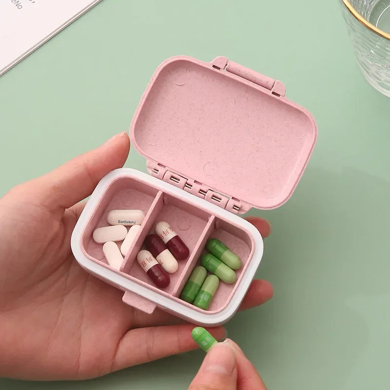 Povei 3-Grid Pill Organizer Case: Weekly Medicine Storage Container