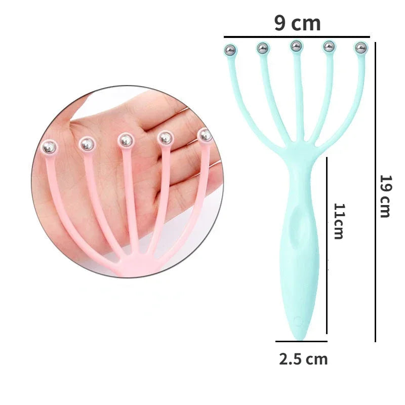 Povei Claws Head Massager - Handheld Scalp Massage Roller for Stress Relief