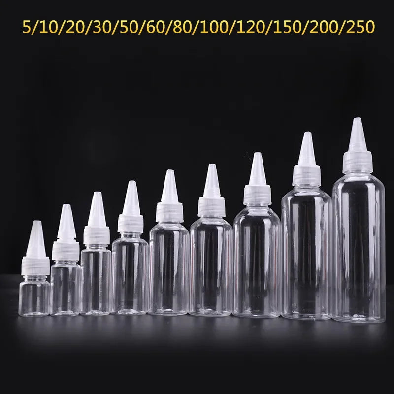 Povei 5-250ml PET Dropper Bottle with Screw-On Lid