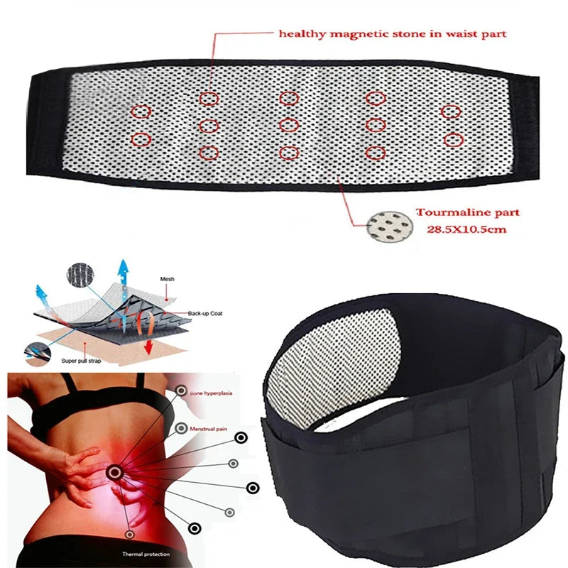 Povei Tourmaline Magnetic Therapy Waist Support Brace