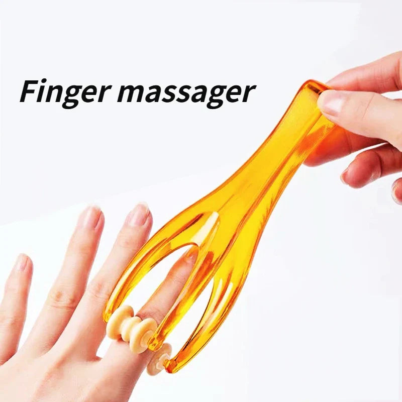 Povei Hand Acupuncture Finger Joint Massager Rollers Handheld Relaxation Massage