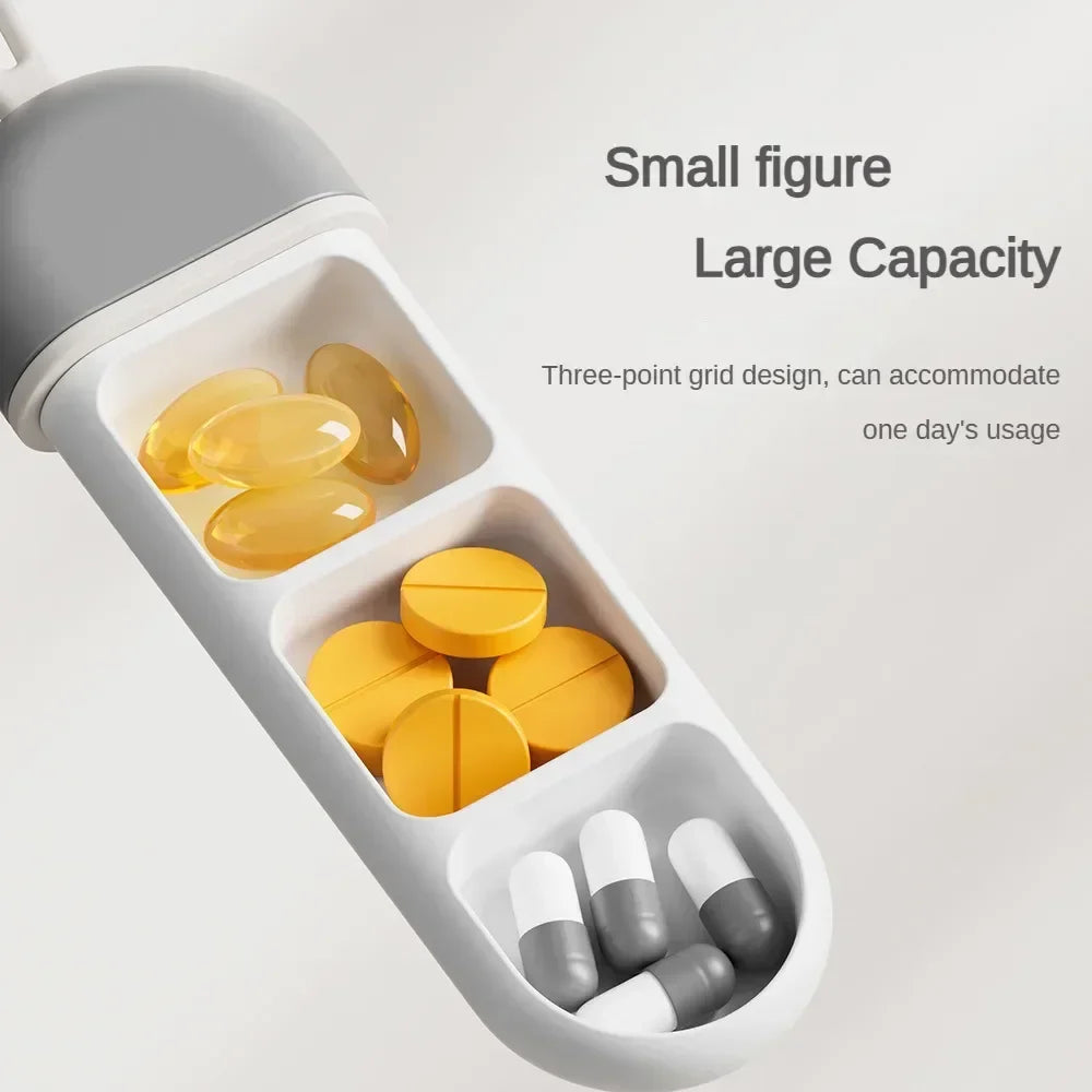 Povei Daily Pill Organizer Portable Medicine Box Sturdy Travel Dispenser