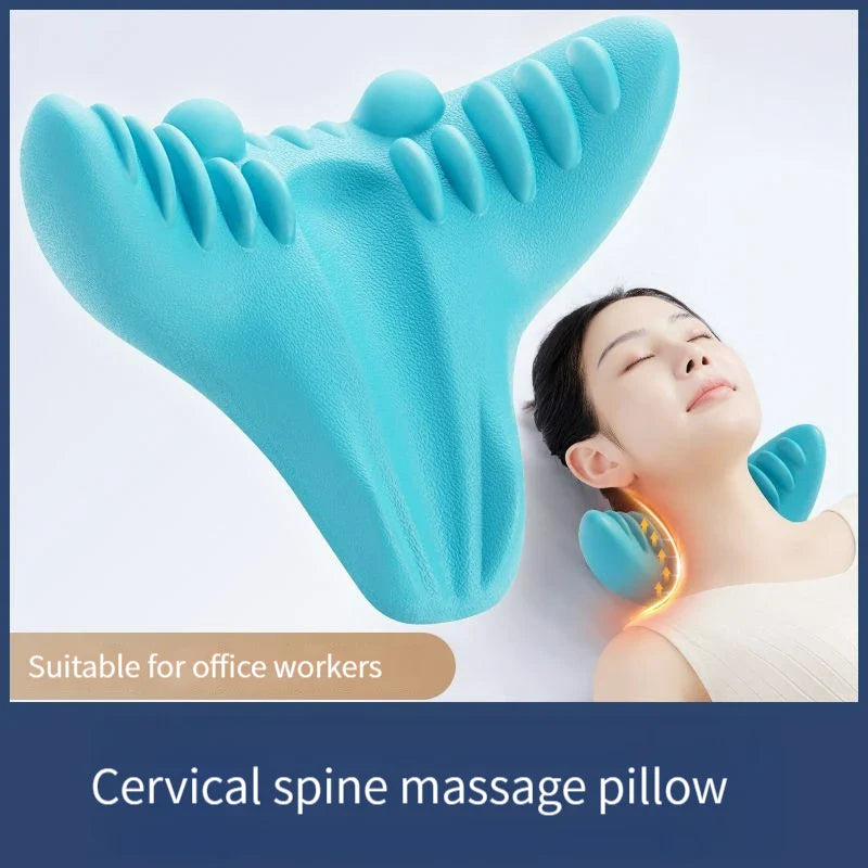 Povei Cervical Massage Pillow: Portable Neck Support for Office Workers & Better Sleep