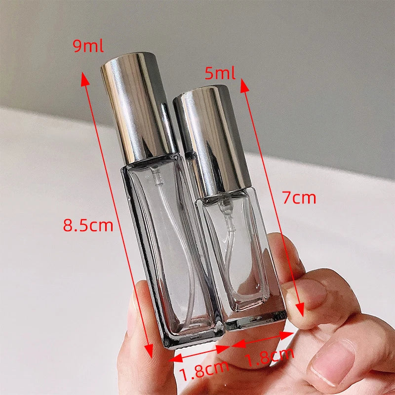 Povei Clear Glass Perfume Atomizer Spray Bottle - Refillable Travel Size