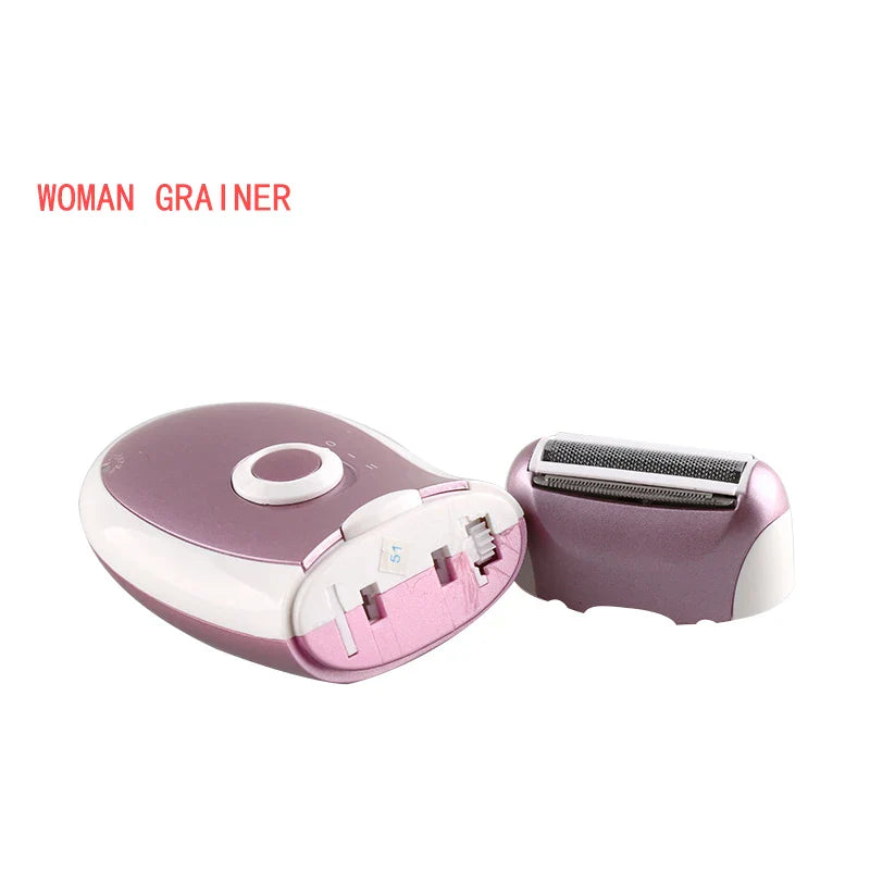 Povei Compact Wet Dry Epilator and Shaver with Bikini Trimmer - Cordless Hair Removal