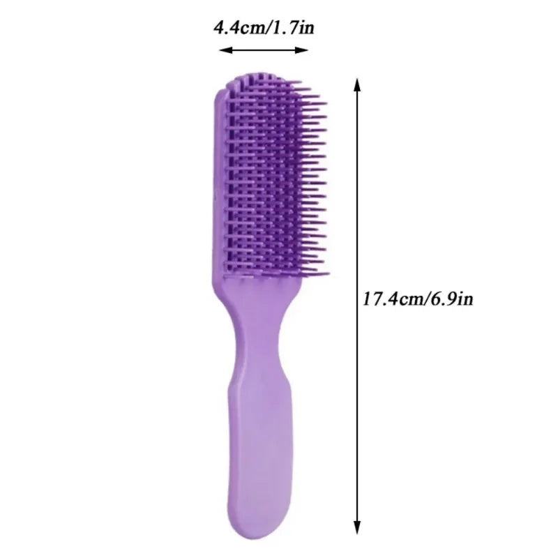 Povei Detangling Hair Brush: Anti-Static Massage Comb for Wet & Dry Curly Styling