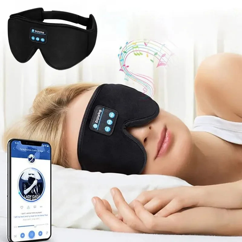 Povei 3D Eye Mask Sleep Headphones with Bluetooth for Music Play