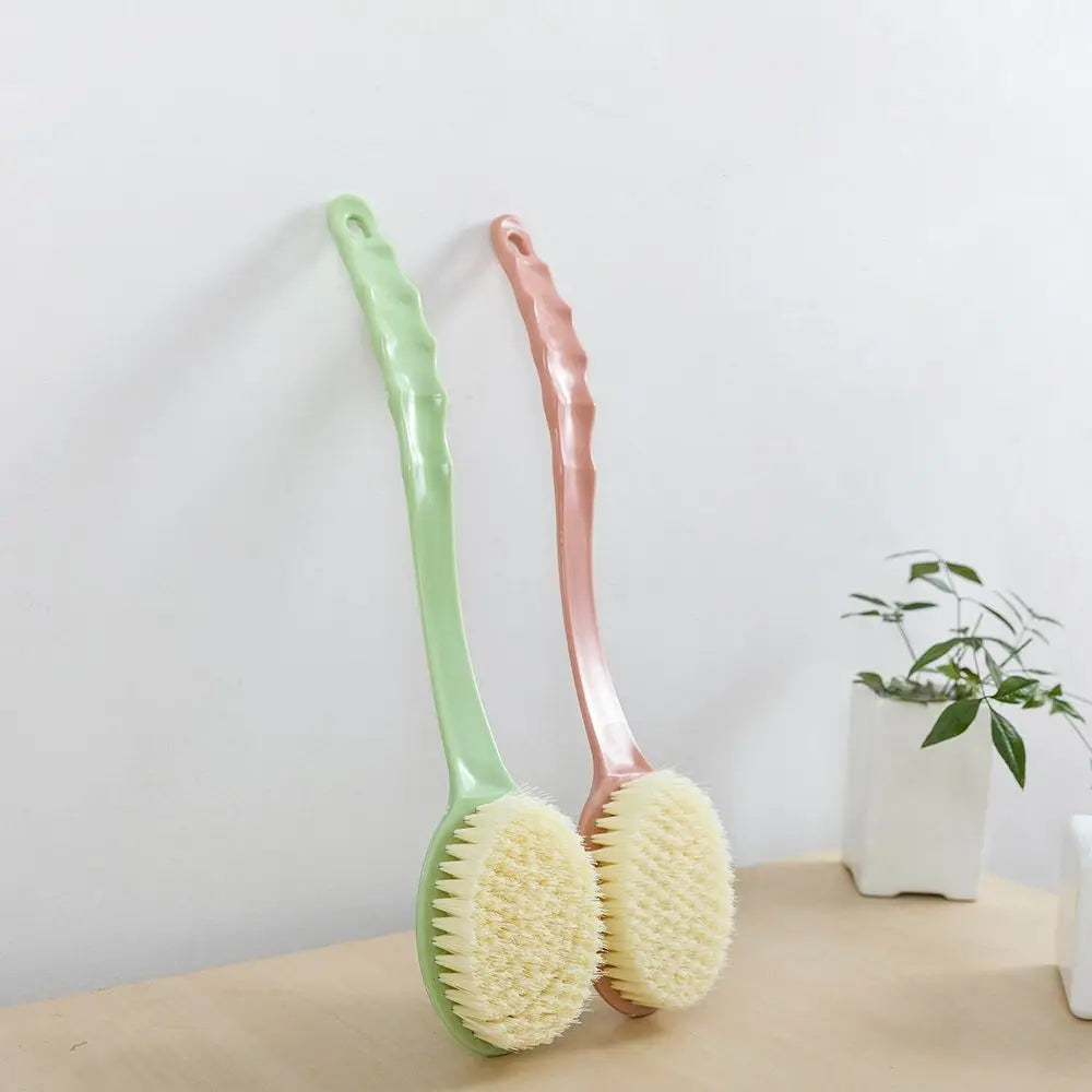 Povei Bath Brush: Exfoliating Back Massage Shower Sponge Scrubber