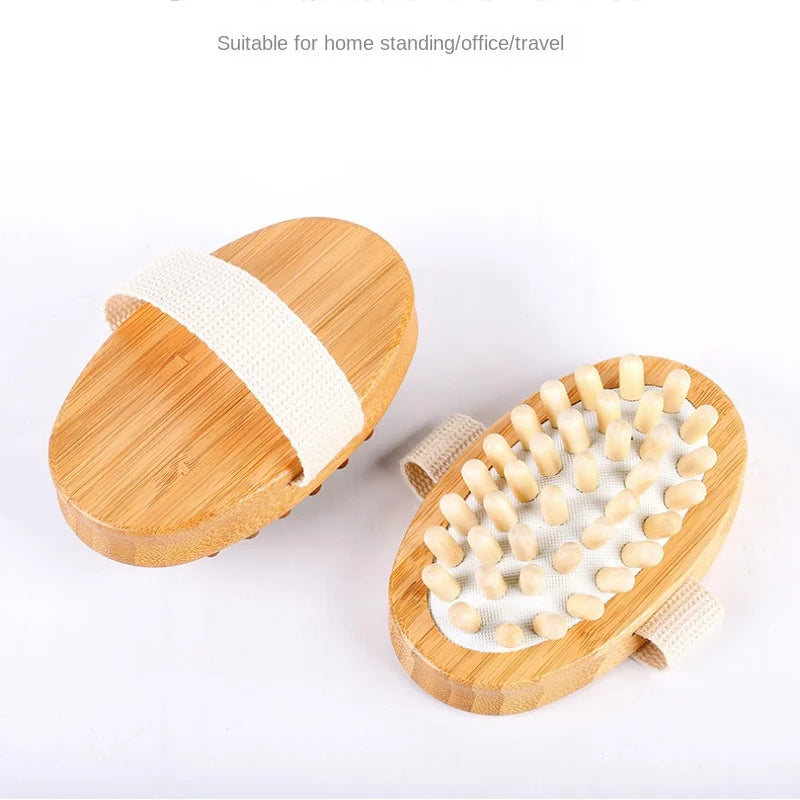 Povei Cellulite Brush Wooden Massage Comb Skin Remover Spa Brush Hair Scalp Massage