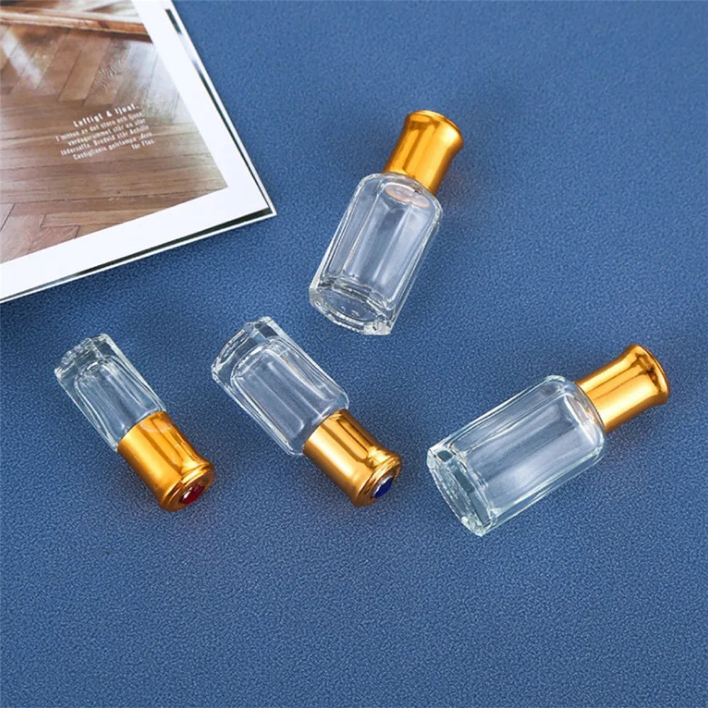 Povei 12ml Glass Roller Bottles for Essential Oils & Perfume, Refillable & Leak-Proof