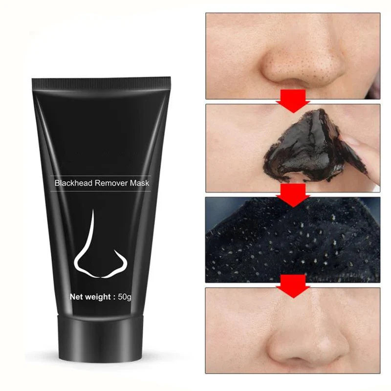 Povei Bamboo Charcoal Blackhead Remover Mask Anti Acne Spot Face Care