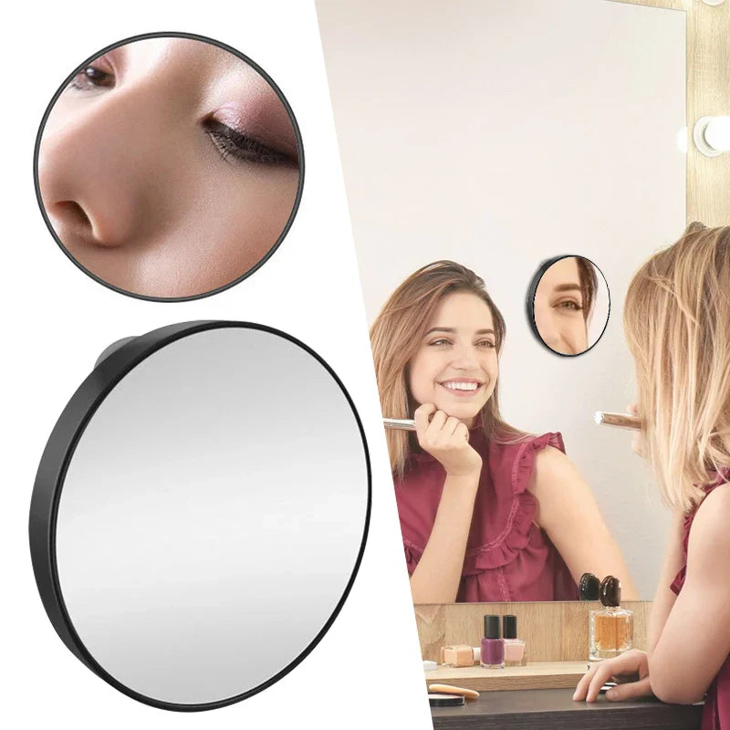 Povei 30x Magnifying Makeup Mirror with Suction Cups, Round Beauty Tool for Flawless Makeup