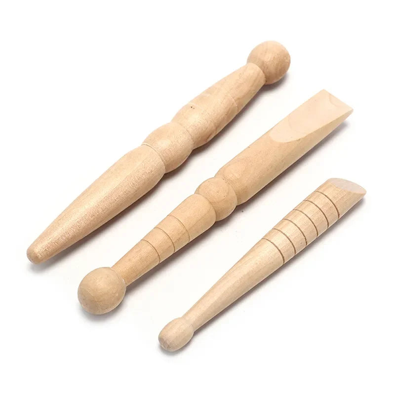 Povei Wooden Foot Massage Stick Muscle Relief Reflexology Massager Relaxation Tool