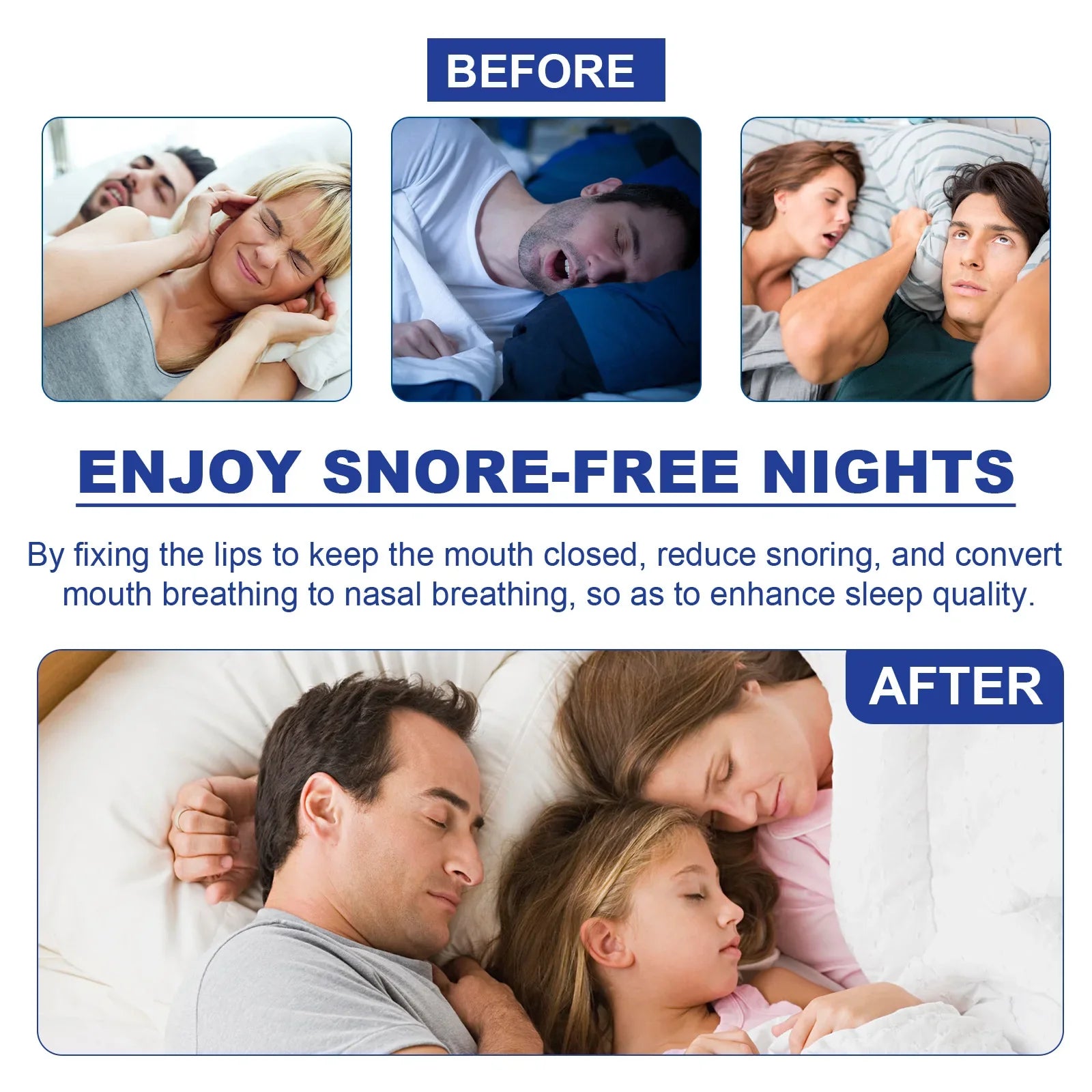 Povei Anti Snoring Mouth Tape for Better Sleep and Improved Breathing