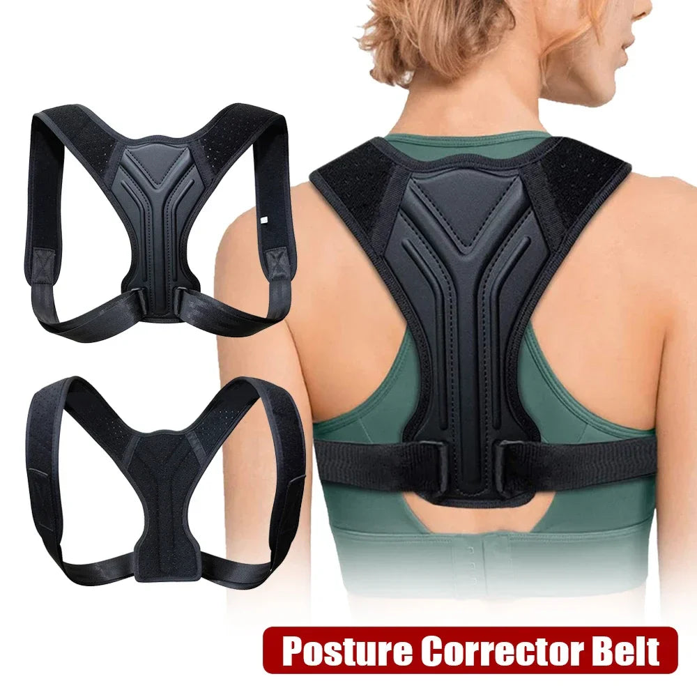 Povei Adjustable Back Posture Corrector for Clavicle Support & Neck Brace