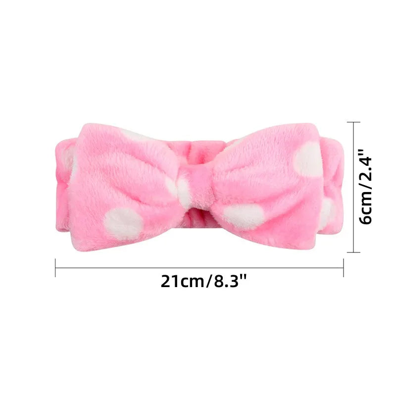 Povei Coral Fleece Headband for Hair Holding and Skin Care