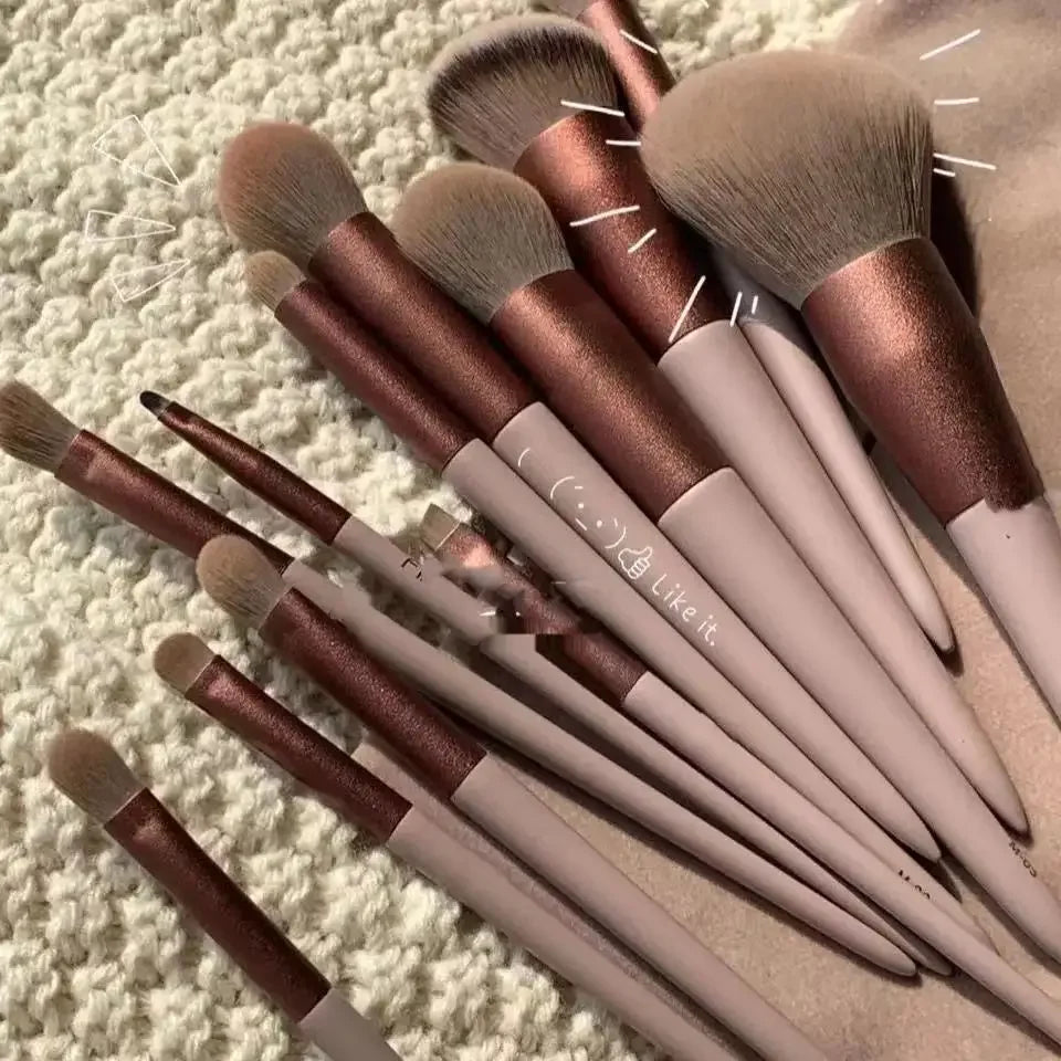 Povei 13-Piece Makeup Brush Set for Flawless Beauty Application