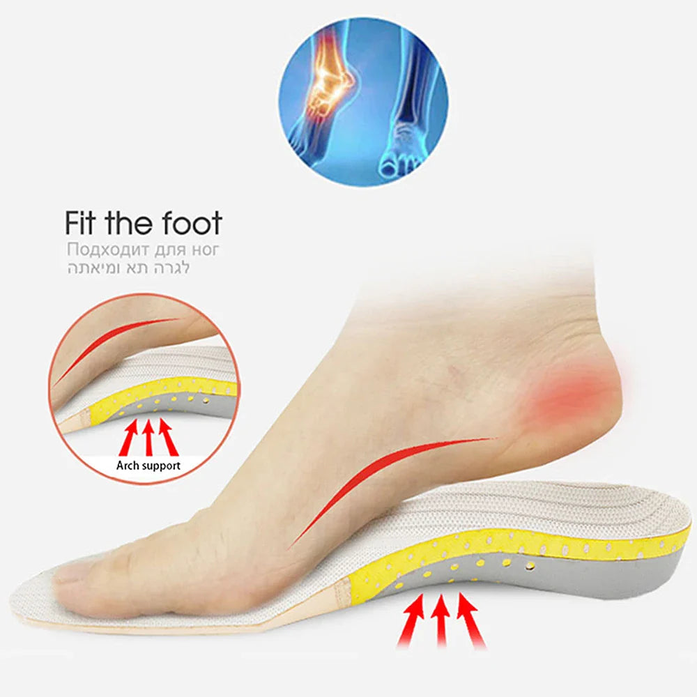 Orthopedic Insoles for Flat Feet by Povei - Plantar Fasciitis Relief