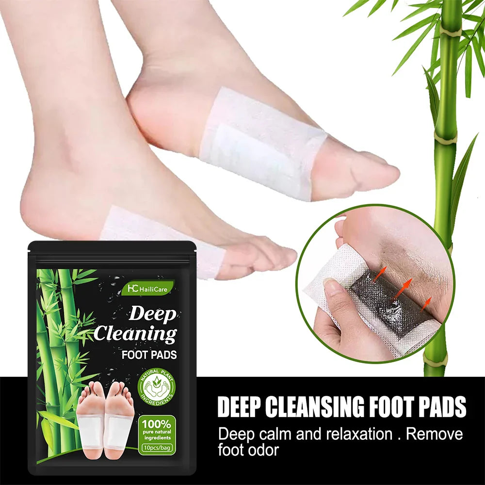 Povei Detox Foot Patches: Stress Relief, Deep Sleep, Herbal Sticker - 10PCS