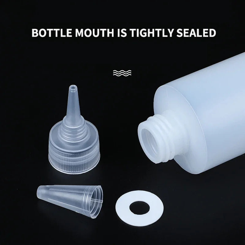 Povei 100ML Sauce Squeeze Bottle with Cap - Refillable Kitchen Glue Container