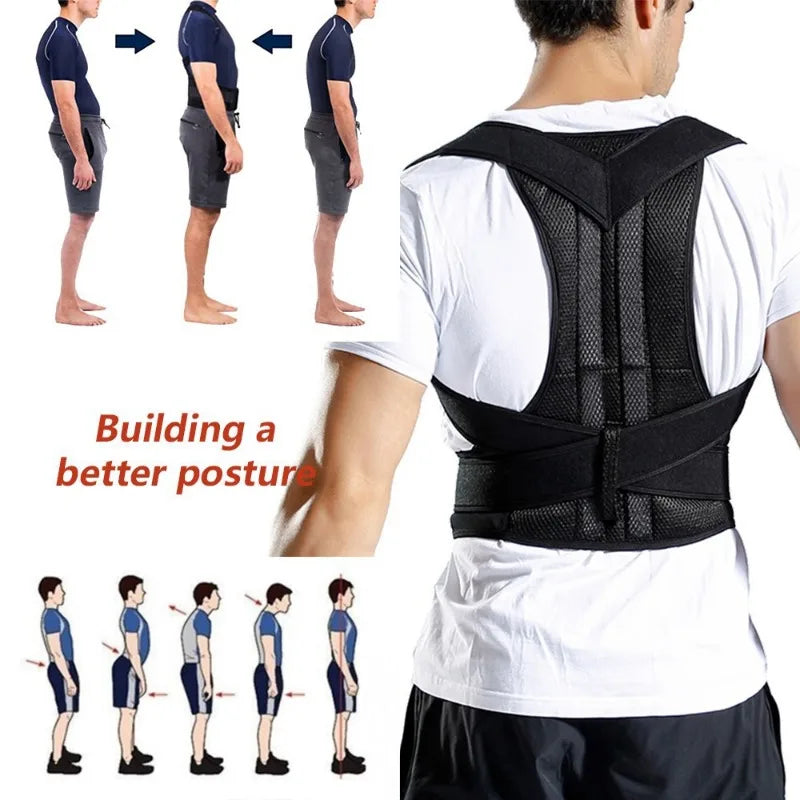 Povei Posture Corrector Shoulder Lumbar Brace for Spine Support