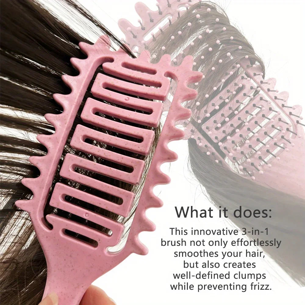 Povei Curl Define Styling Brush for Defined Curls & Tangle-Free Hair