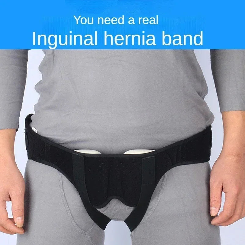 Povei Adjustable Inguinal Hernia Support Belt with Inflatable Bag and Compression Pads