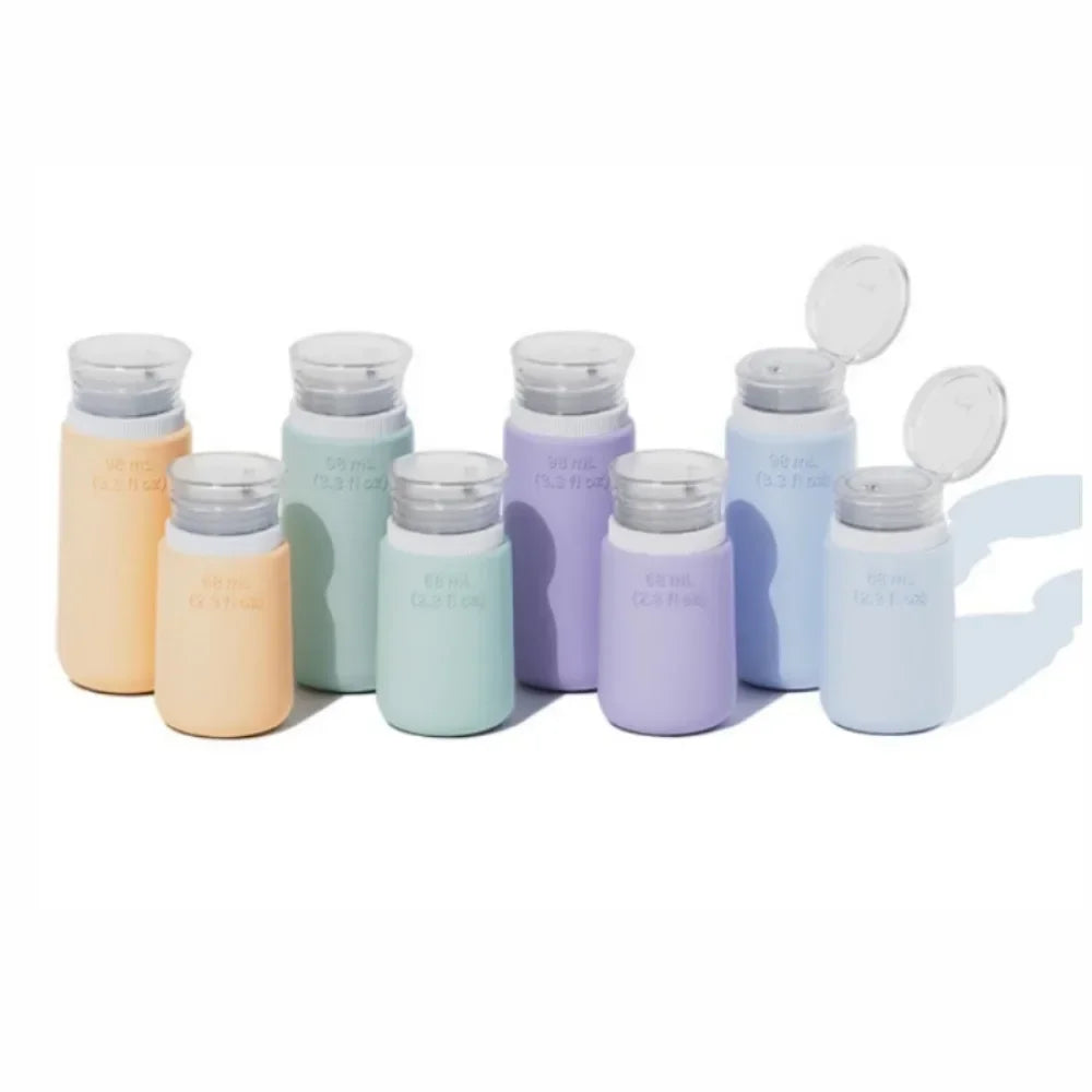 Povei Silicone Travel Bottles Set for Leak Proof Toiletry Refills