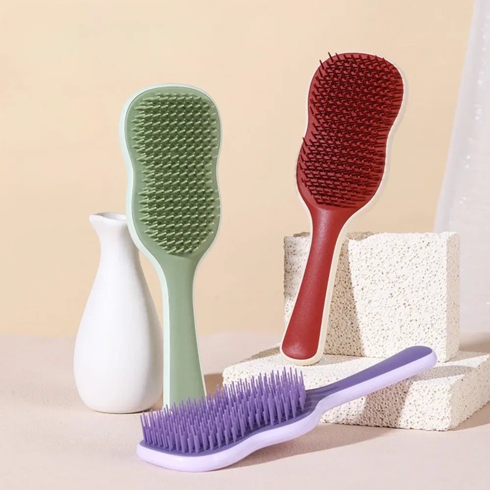 Povei Air Cushion Comb: Long Hair Straightening & Fluffy Design for Massage and Styling