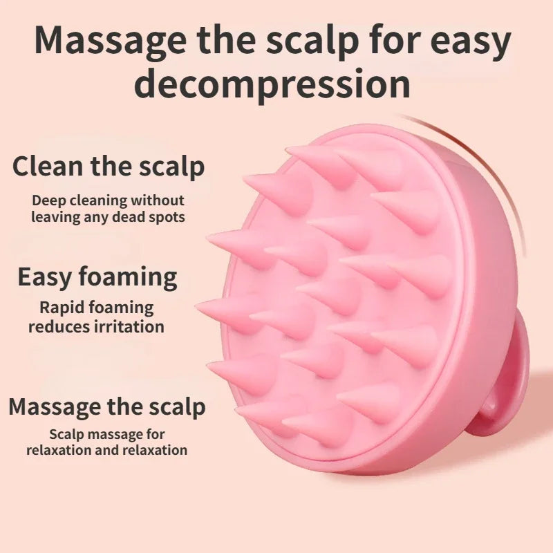 Povei Silicone Scalp Massager Comb for Hair Washing and Body Massage