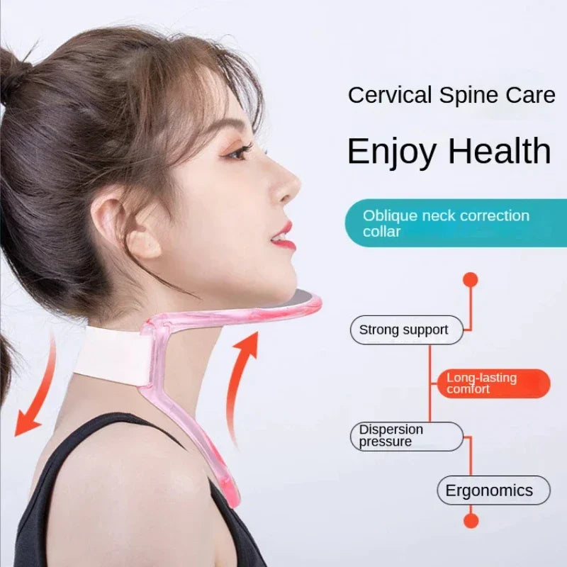 Povei Cervical Traction Device Neck Support Stretcher Spine Posture Corrector