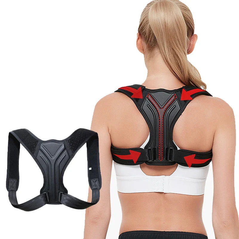 Povei Adjustable Back Posture Corrector for Clavicle Support & Neck Brace