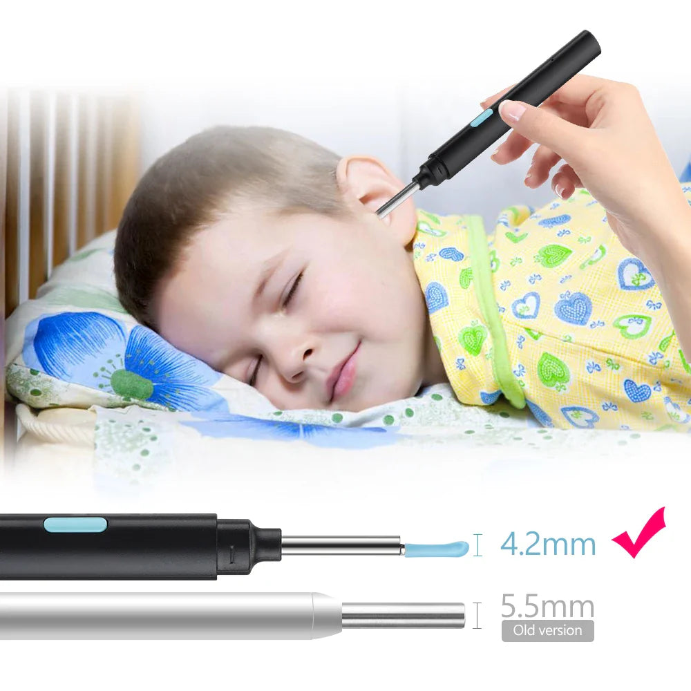 Povei 3.0MP Wireless Otoscope with 3.9mm Camera for Ear Wax Removal