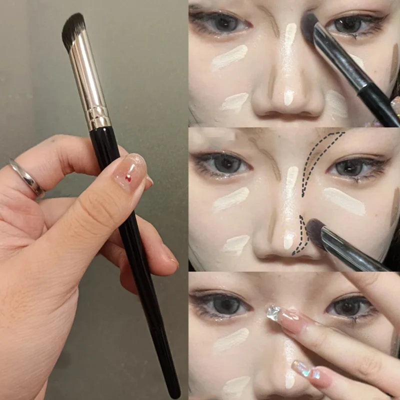 Povei Concealer Brush for Dark Circles & Foundation Makeup Application