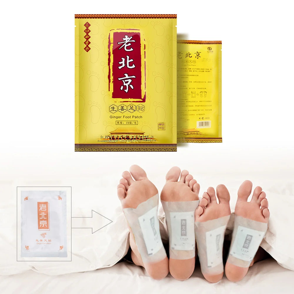 Povei Detox Foot Patches Stress Relief Sleep Herbal Sticker Body Care Tool