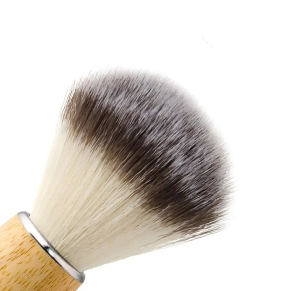 Povei Beard Shaving Brush: Synthetic Bristles Wet Shave Tool for Gentle Facial Cleaning