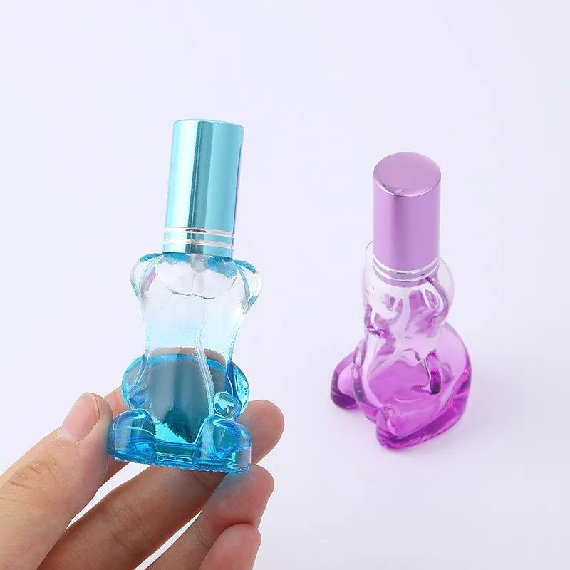 Povei 15ml Bear Perfume Bottle - Refillable Liquid Container Atomizer Spray