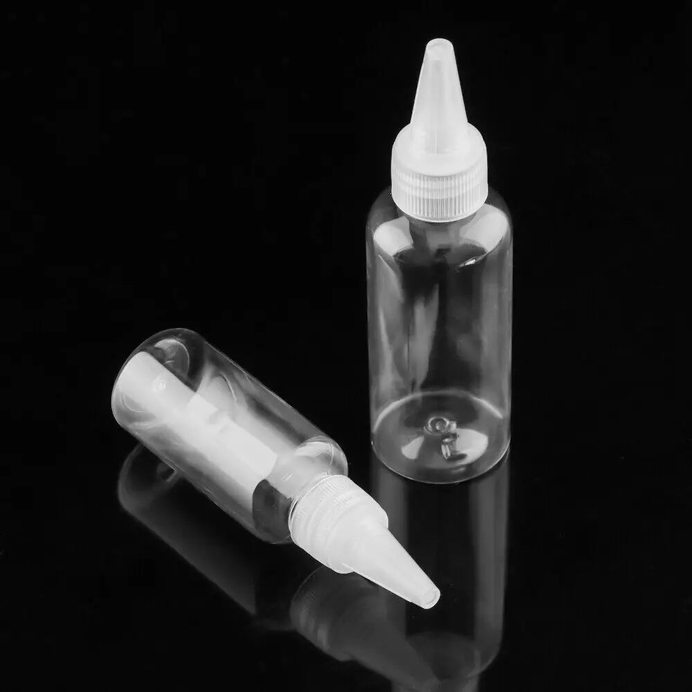 Povei 250ml Plastic Dropper Bottle Transparent Screw Cap Eyes Liquid Ink Oil Paint Container