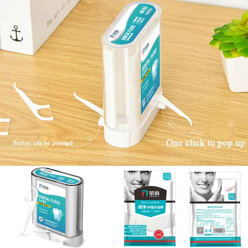 Povei Automatic Dental Floss Dispenser Portable Box Container