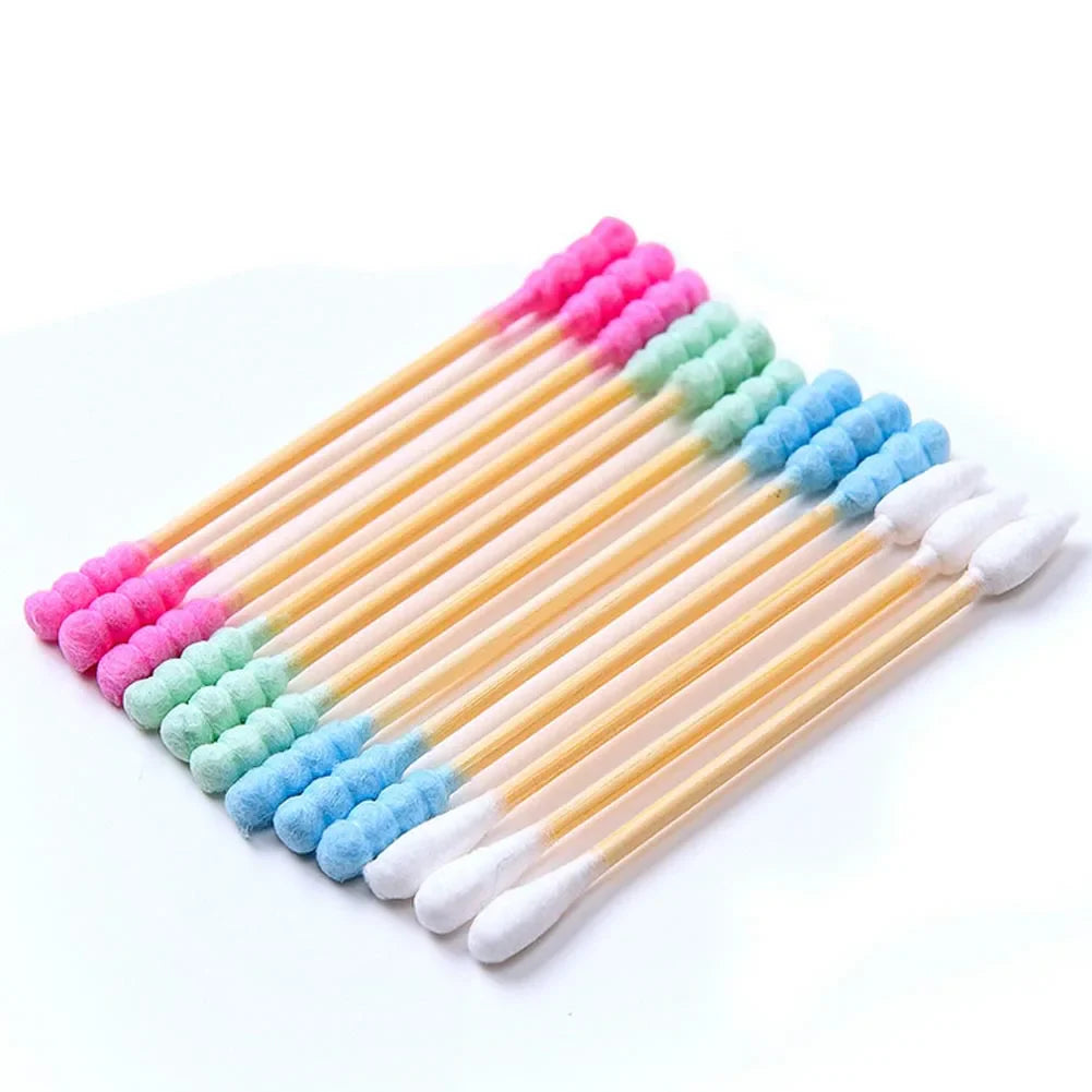 Povei Colorful Cotton Swabs 100 Pack