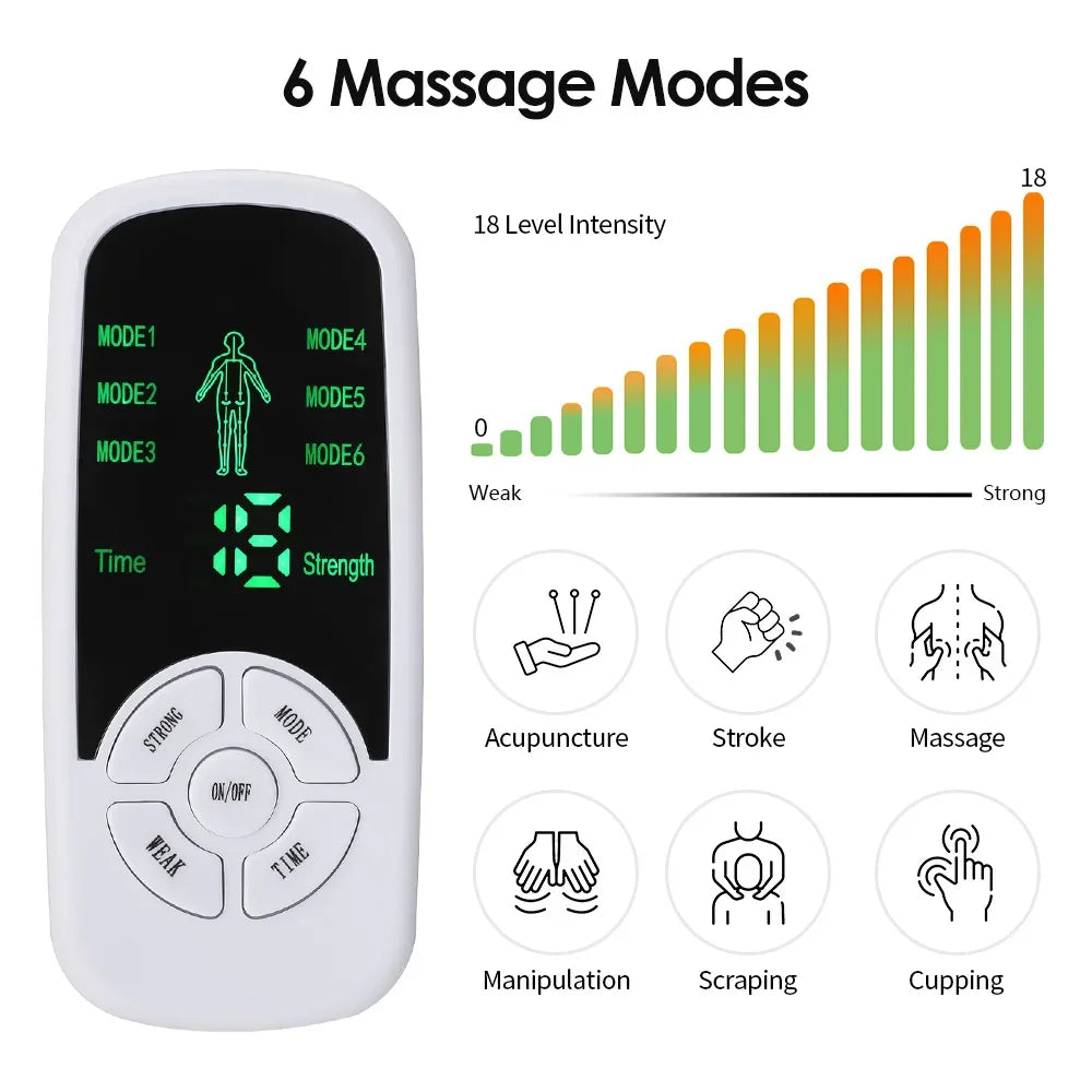 Povei EMS Muscle Stimulator Tens Unit Physiotherapy Massager