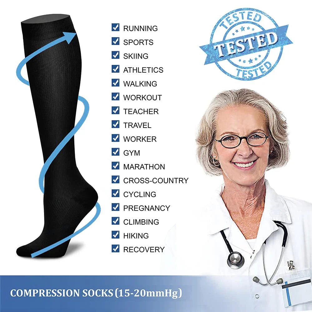 Povei Copper Compression Socks: Support for Nurses, Running, Soccer