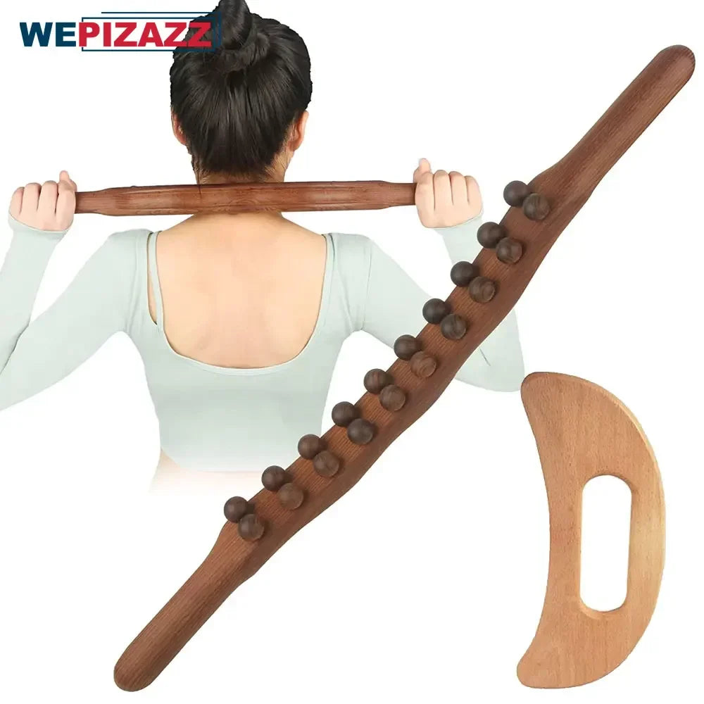 Povei Wood Therapy Massage Tool for Myofascial Release and Cellulite Reduction