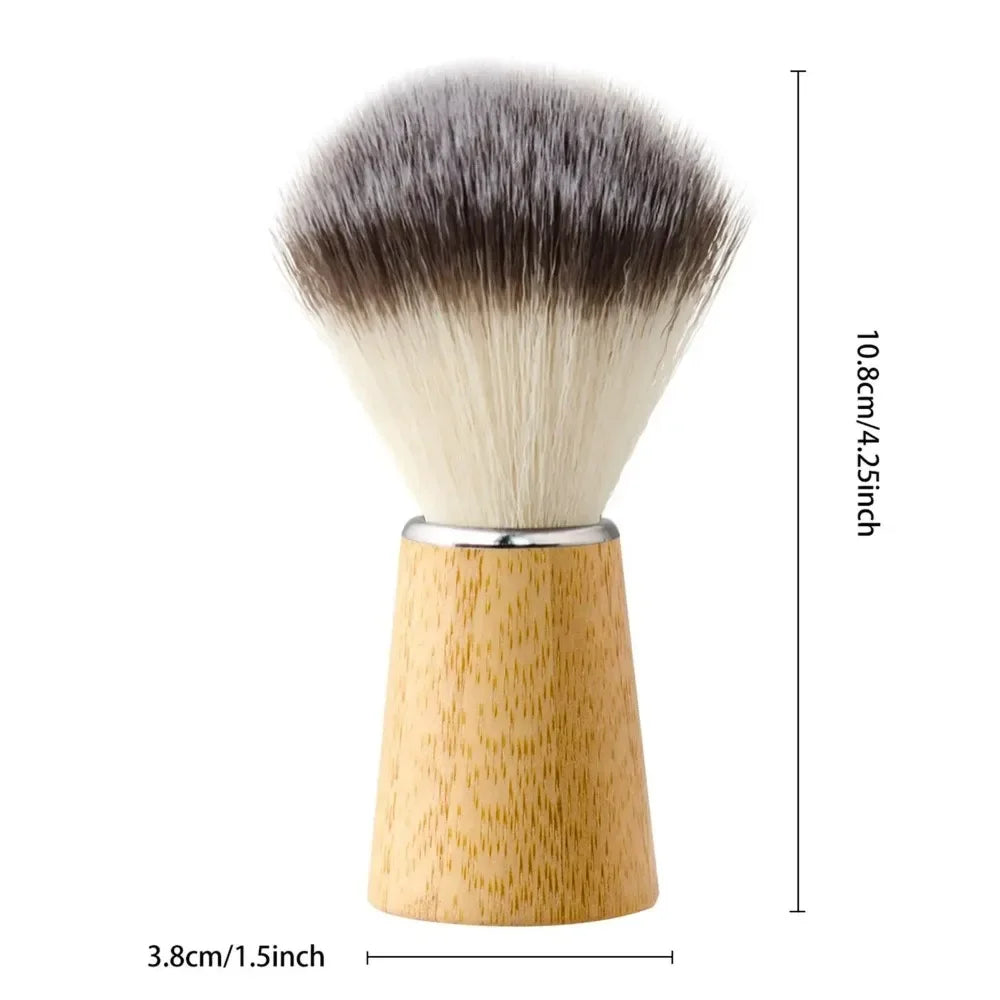 Povei Beard Shaving Brush: Synthetic Bristles Wet Shave Tool for Gentle Facial Cleaning