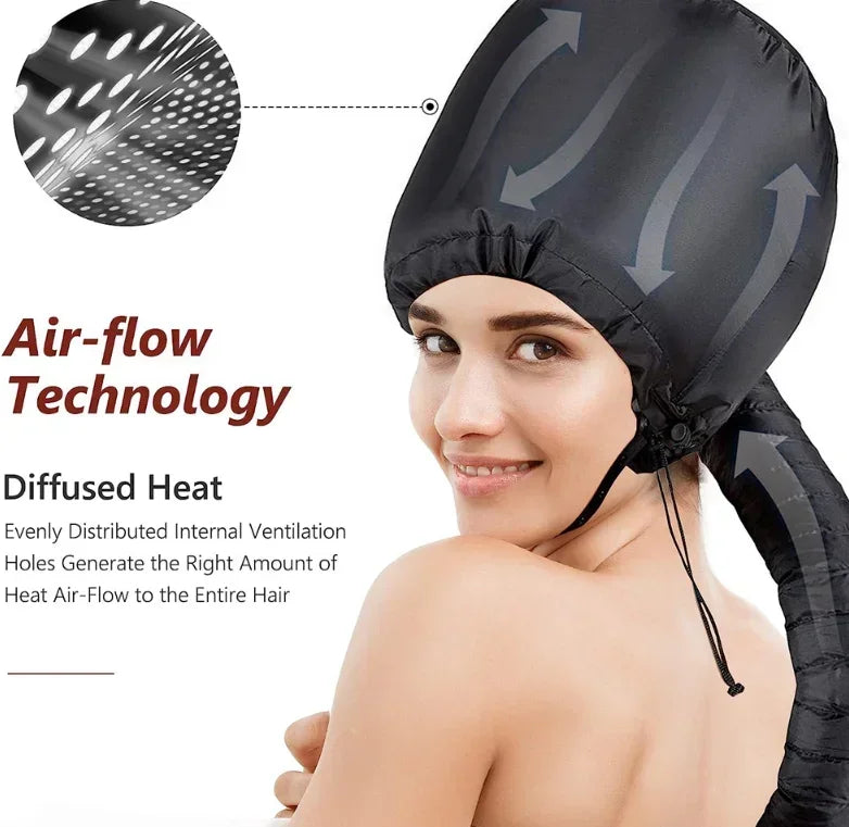 Povei Hair Dryer Hat: Quick Dry Cap for Curly Hair Care