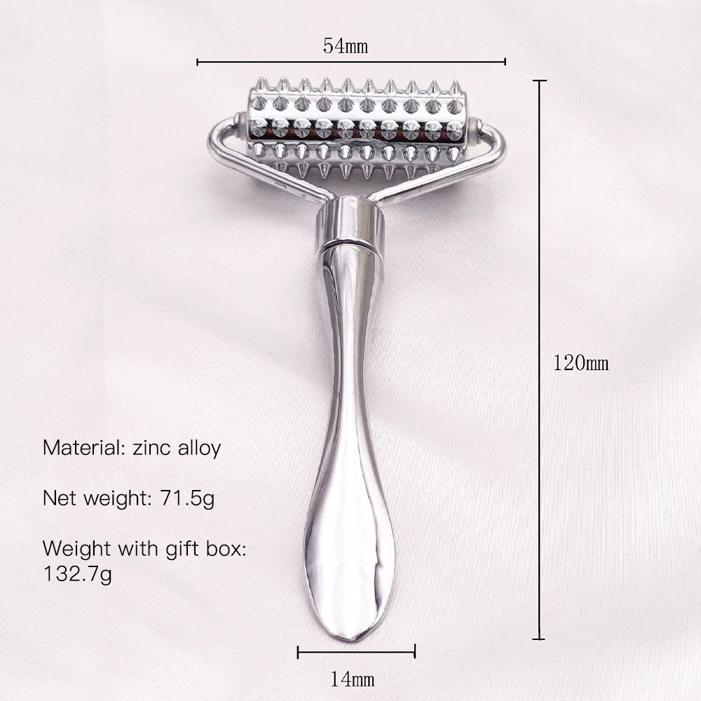 Povei Pointed Roller Spatula Facial Stone Roller Massager for Beauty Skin Care