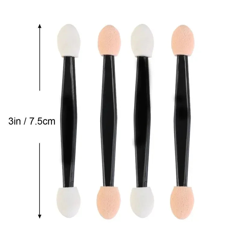 Povei Double-head Eyeshadow Brush Set for Women - 30Pcs Makeup Sponge Stick Applicators